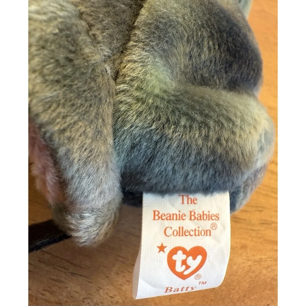 Batty Tye-Dye Beanie Baby WITH ERRORS‎ 1996/1998 MISPRINT Rare EUC Vintage